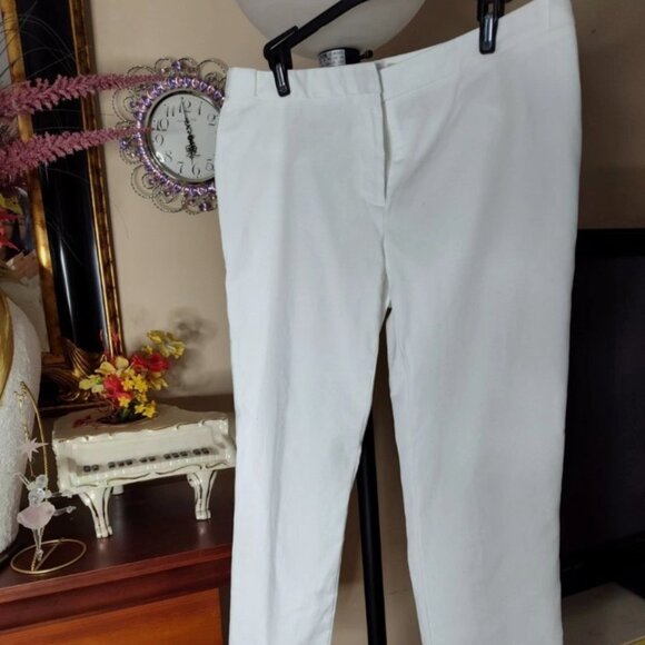 Calvin Klein High Line White Pants Size 6 A368 - Picture 1 of 6